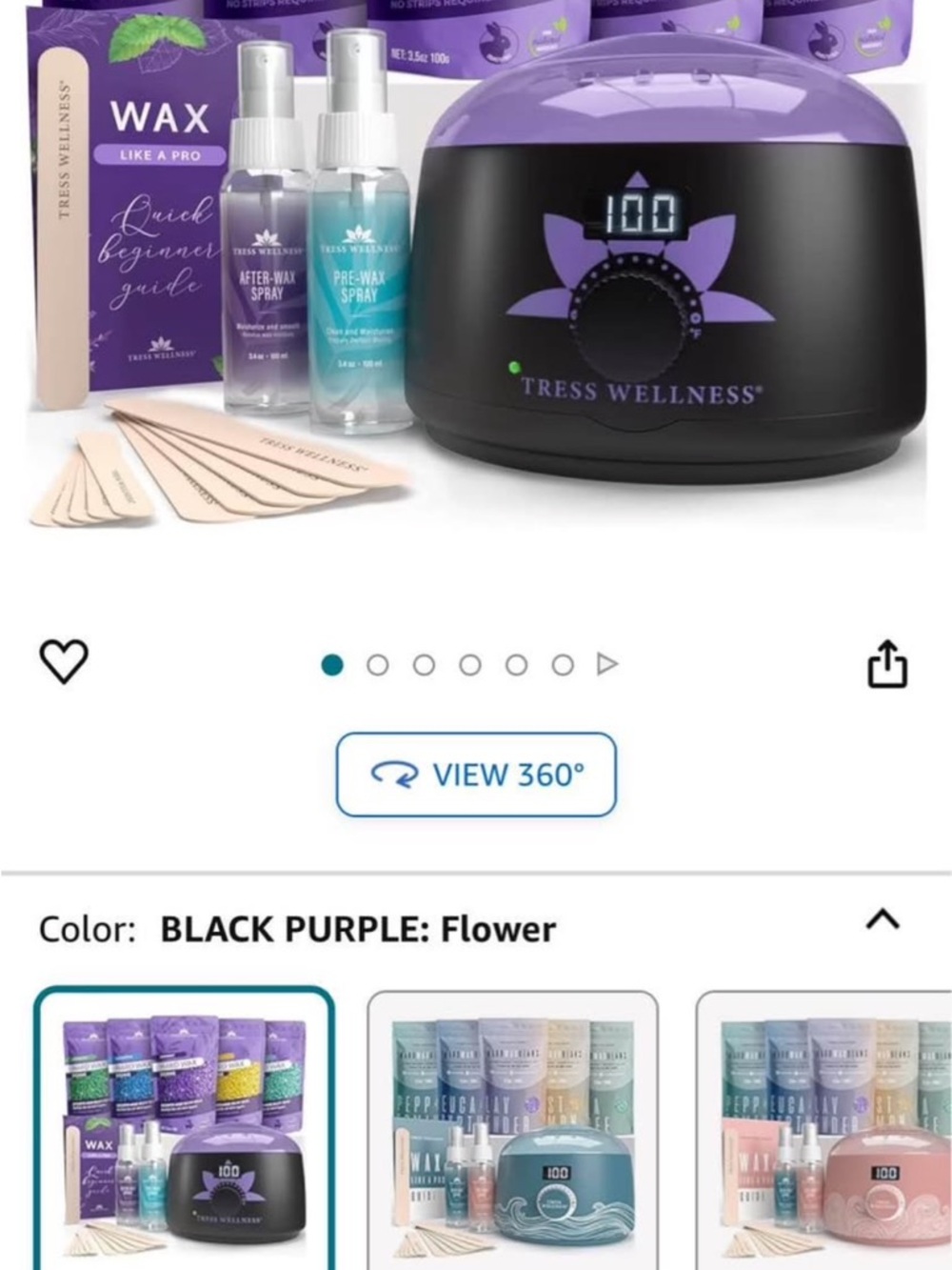Black & Purple Wax Warmer Kit